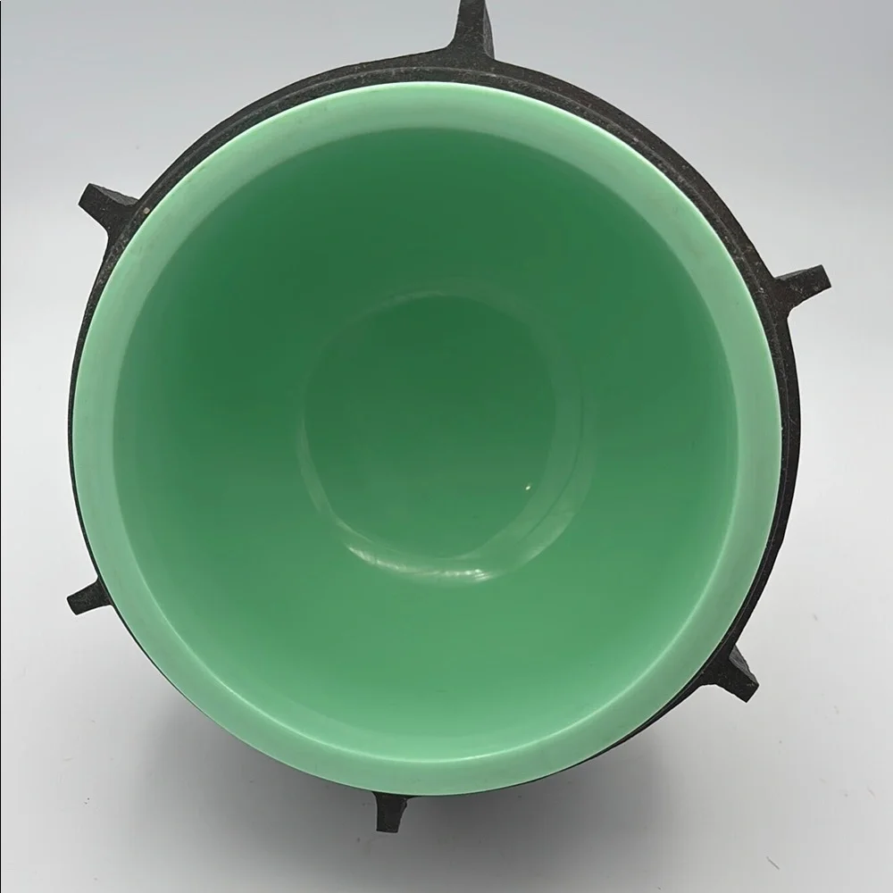 VTG‎ JAMES MONT Verdigris Mid-Century Asian Large ICE BUCKET w/ Liner
